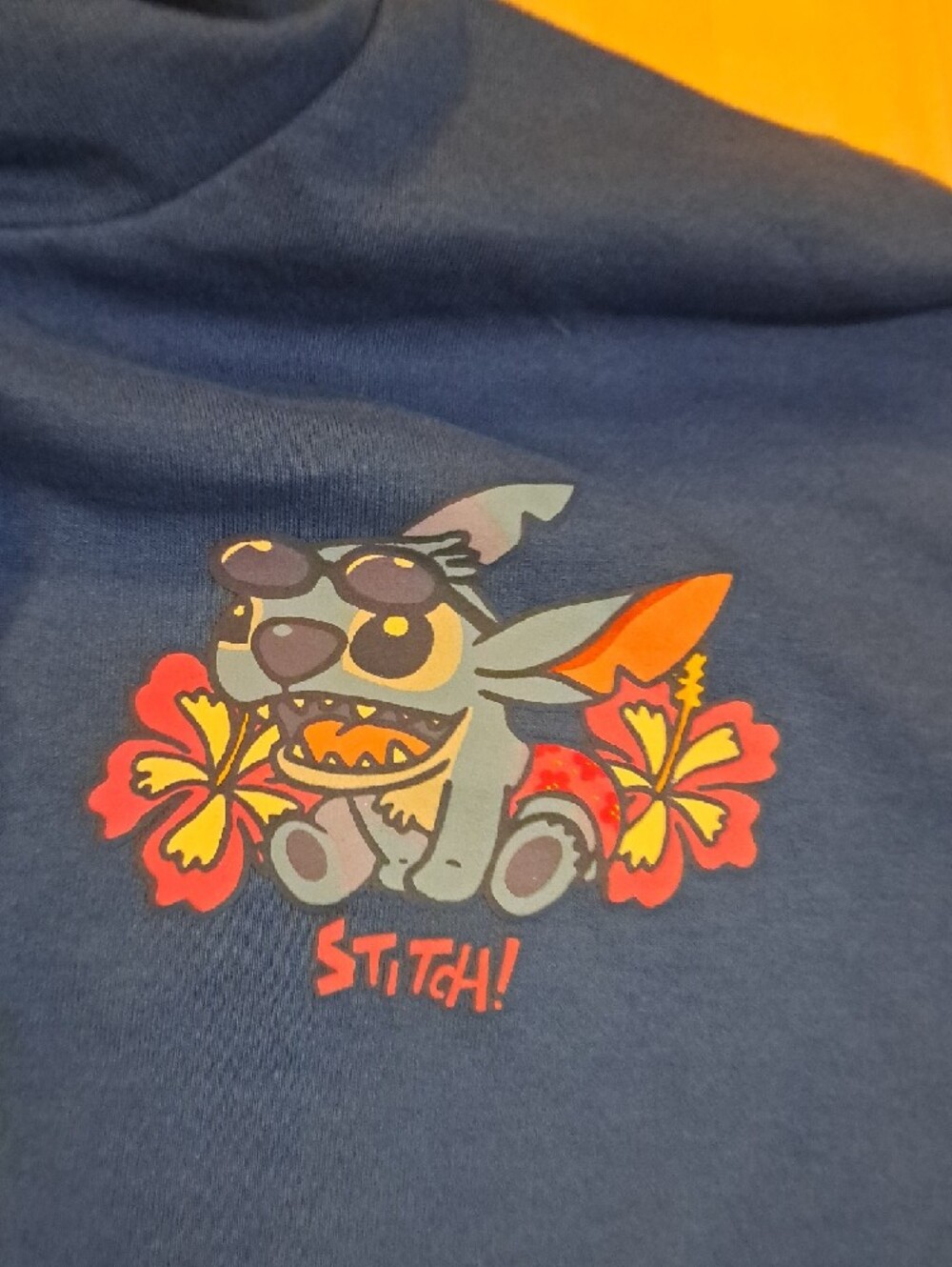 Disney Blue Stitch Aloha Cropped Hoodie. Lilo And Stitch